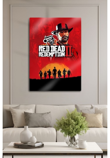 Metal Baskı Parlak Duvar Tablosu - Rdr2 - Red Dead Redemption 2, Oyun