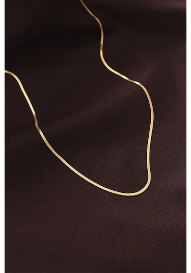 Çelik Gold Renk 60 Cm İnce İtalyan Zincir Kolye Çok renkli