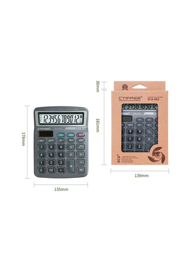 Singree 12 Haneli Büyük Solar Güç Lcd Ekran Büyük Tuşlu Masaüstü Hesap Makinesi Ofis Okul Ev Çocuk Öğrenci Muhasebeci Diğer
