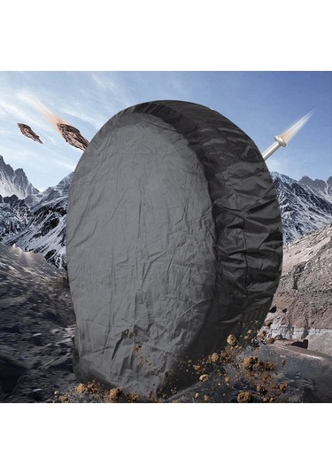 Besthome1 Karavan Ve Kamp Aracı Lastik Kılıfı Uv Koruma, Toz Geçirmez, 4 Lü Set, 73cm Çap 27-29 İnç