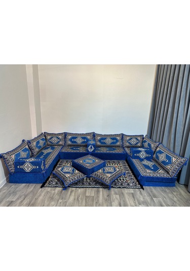 Coton Şark Köşesi 20cm Minderli Konsept Mavi