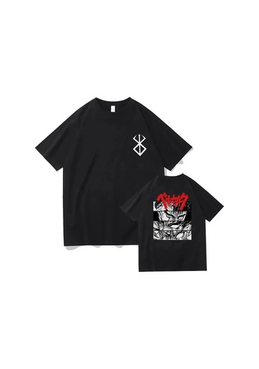 Snapbuy Berserk T-shirt Guts Erkekler Kadın Pamuk Manga Anime Hip-hop Büyük Boy T Gömlekbej Bej