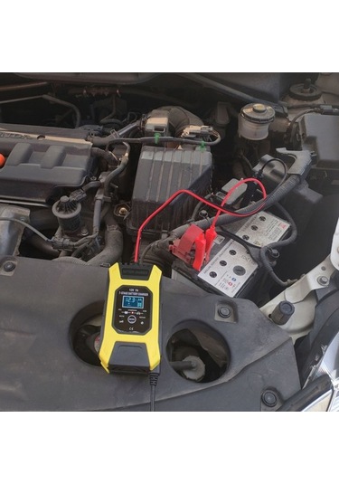 Fortunelane 12v 7a Akıllı Şarj Cihazı, 7 Aşamalı Teknoloji, Çoklu Akü, Otomobil-motosiklet İçin, Kurutulmuş Akü Tamiri, Avrupa St