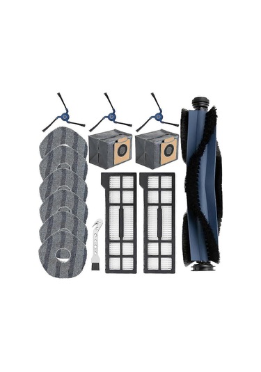 X10 Pro Omni Elektrikli Süpürge Yedek Parçası Ana Yan Fırça Hepa Filtre Paspas Bezi Toz Torbaları