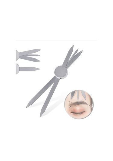 Gajeena Paslanmaz Çelik Kaş Şekillendirme Cetveli - Hassas Ölçüm Ve Kalıcı Makyaj İçin