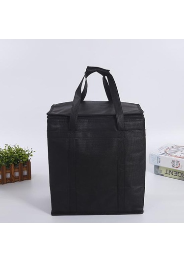 Taşınabilir Termal Yalıtımlı Öğle Yemeği Çantası Katlanır Piknik Çantası Tote Soğutucu Buz Paketi 33cm Çok Renkli