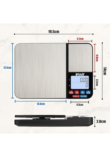 Voit Sc21 Hassas Mutfak Terazisi-lcd Ekranlı Dijital Tartı