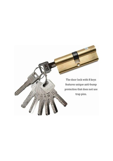 Silindir Kilit, Çıkarılabilir Silindir Kilit Silindiri, 42,5/42,5 85 Mm , 8 Pirinç Anahtar