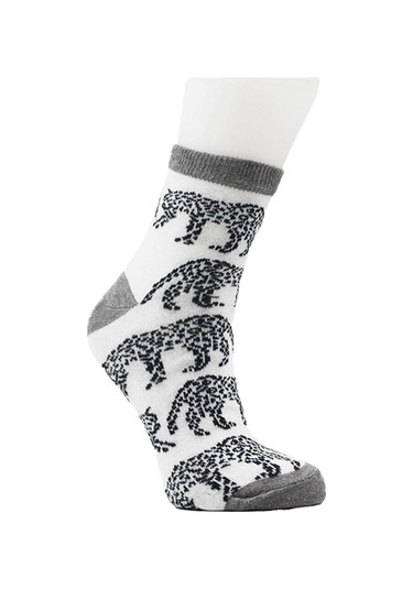 Kadın Çok Renkli Desenli Pamuklu Yarım Konç Çorap 3'lu Paket Çok Renkli