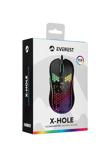 Everest SM-G66 X-HOLE Usb 7D Optik 8000 DPİ LED Işıklı Gaming Oyuncu Mouse