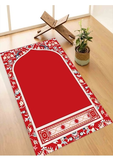 Diz Acıtmayan Yumuşak Süngerli Seccade Ve Namazlık Kırmızı