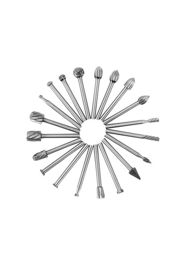 Pazly 20 Parça Karbür Döner Alet Seti - 3mm Saplı Dıy Ahşap Oyma Taşlama Aleti