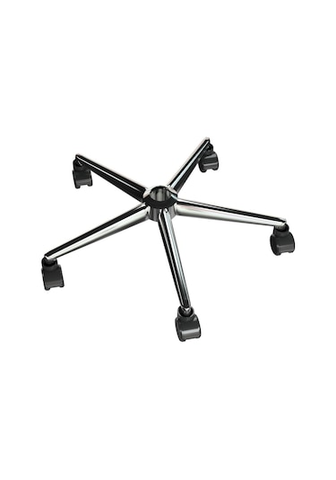 Yıldız Ayak Konik Krom Tekerlekli Döner Sandalye Ayağı Oyuncu Koltuğu Ayağı