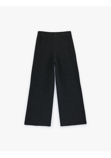 Koton Standart Bel Geniş Paça Pantolon Antrasit 6sak40037ek Antrasit