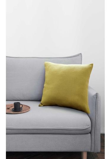 Melodie Keten Kırlent Çimen Yeşili 50x50 Cm