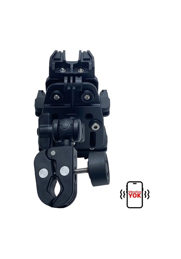 Ct-m21 Telefon Tutucu Titreşim Önleyici Motosiklet Gidon Montajlı 8 Pençeli Siyah Su Geçirmez Siyah