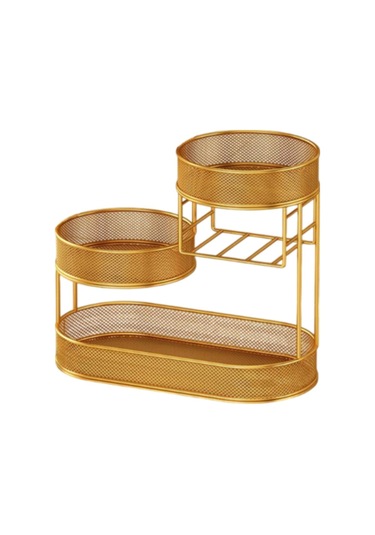 Homyl Meyve Sepet Tepsisi Ekmek Sepeti Sebze Rafı Sebzesi Soğan Altın