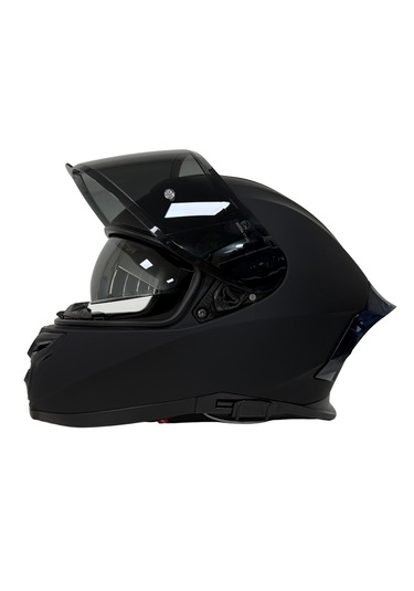 Rivox R1 Kapalı Motosiklet Kaskı Mat Siyah