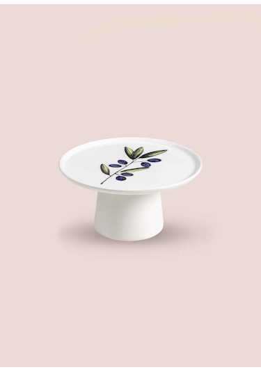 The Mia Olivos Ayaklı Servis Tabağı 10x19 Cm Çok Renkli