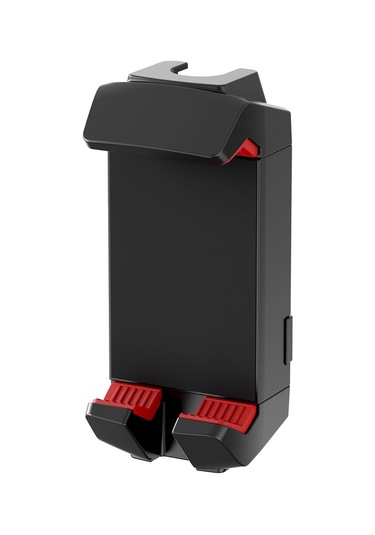 Mufunye Abs Malzeme Cep Telefonu Ve Tablet Tutucu, Üstte Soğuk Ayakkabı Bağlantısı, Şarj Esnekliği, 1/4 İnç Vida Delikli, Siyah