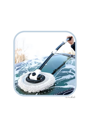 Ultra Yumuşak Premium Mikrofiber Ufak Makarna Başlıklı Teleskopik Araç Yıkama Mopu 1 Adet