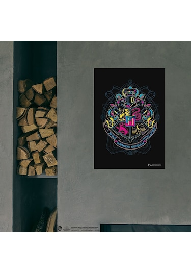 Harry Potter Hogwarts Model : Neon Logo Poster 50x70 Cm