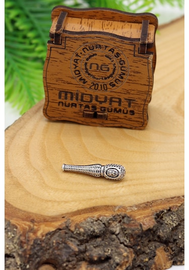 Aslan İşlemeli Tasarım 925 Ayar Gümüş Telkari Tesbih İmamesi 201024619