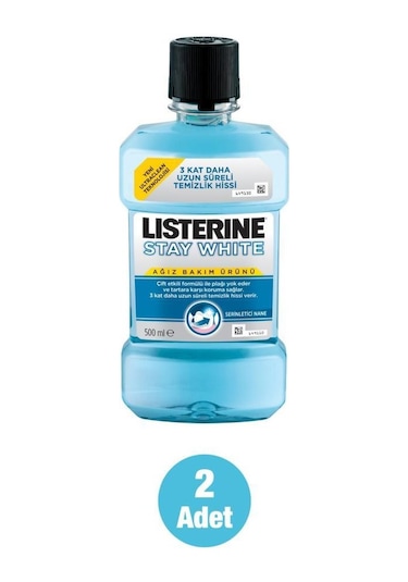 Listerine Stay White Ağız Bakım Suyu 2 x 500 ML