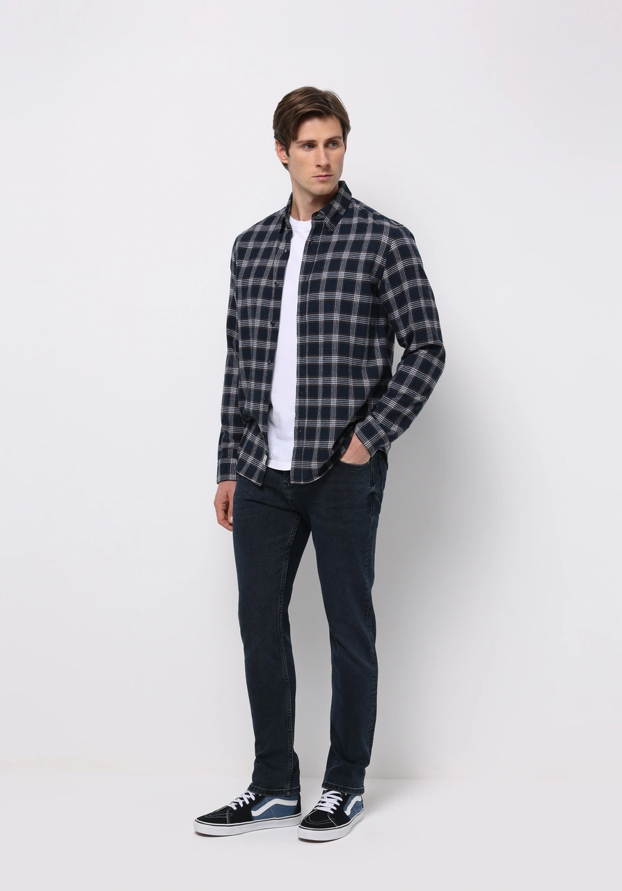 Colins Regular Fit Erkek İndigo Jean Pantolon Cl1076998 Q1.v1 Dn05361 Denim