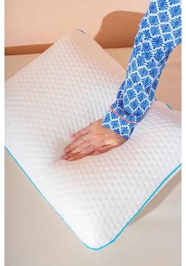 Ortopedik Visco Yastık Yüksek Klasik Yastık 60 40 15 Cm Beyaz