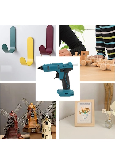 Geeksen Profesyonel Kablosuz Sıcak Tutkal Makinesi Taşınabilir Şarj Edilebilir El Sanatl Silikon Tabancası