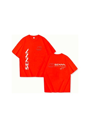 Snapbuy 2025 Erkek T-shirt Ayrton Senna Formula 1 Grafik Xxs-4xlkırmızı Kirmizi