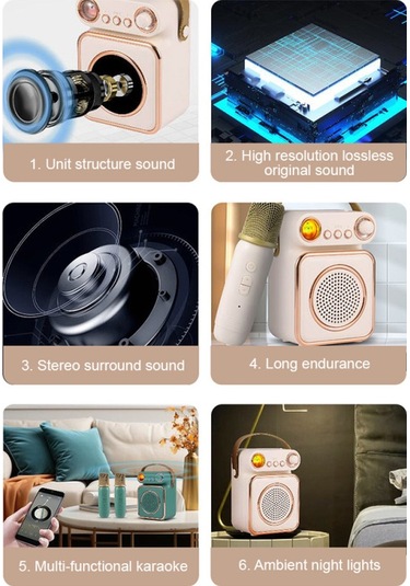 Skycıty Kablosuz Bluetooth Hoparlör, Çift Mikrofonlu