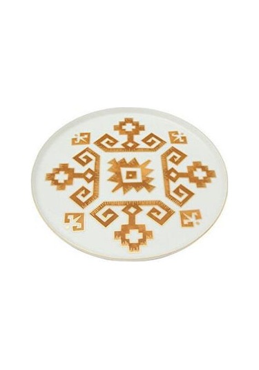 Porland Arabesque Serisi 18cm Düz Tabak Desen1 beyaz