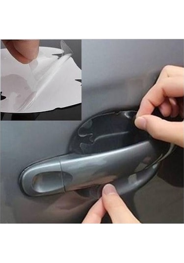 Araba Araç Kapı Kolu Koruma Filmi Oto Kol Yuvası Koruyucu 4 Adet (447026338)
