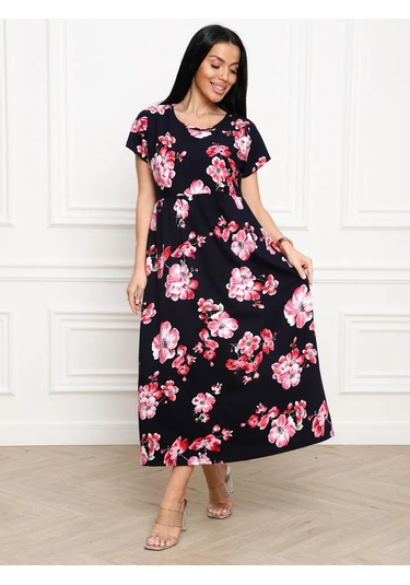 Rayantex 37 Büyük Beden Uzun Yaz Elbisesi 445037630