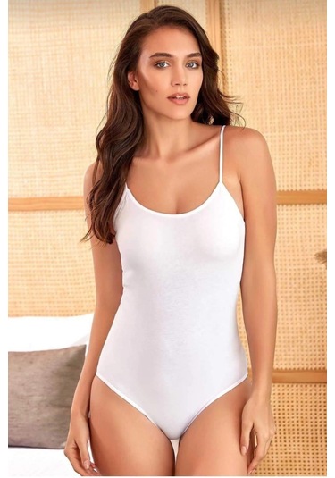 Berrak 2081 Bayan İp Askılı Likralı Çıtçıtlı Body Tekli 001