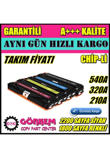 Hp 128A Uyumlu Toner Takım (Ce320A)