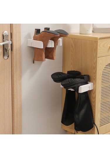 Pazly Suntek 2x Raflı Ev Giriş Yolu İçin Önyükleme Beyaz Raf Sistemi Beyaz