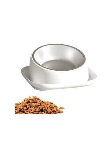 Pazly Eğimli Kedi Maması Kabı - Anti-kusma, Kaymaz Tabanlı, Yükseltilmiş Rahat Yemek Kabı