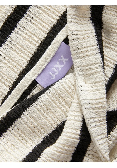 Jack & Jones Kadın Çizgili Straplez Bluz - Linnea - 12277369 Black