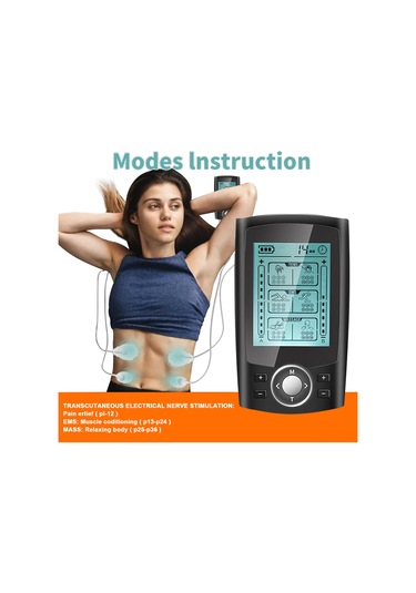 Ruicoo Usb Şarjlı 36 Modlu Tens Ems Akımcısı - Omuz Boyun Masaj Cihazı, 20 Seviye Güç Ayarı, Siyah Taşınabilir Model Siyah