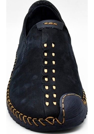 James Franco 4622 %100 Hakiki Deri El Saraçlı Casual Erkek Ayakkabı Lacivert