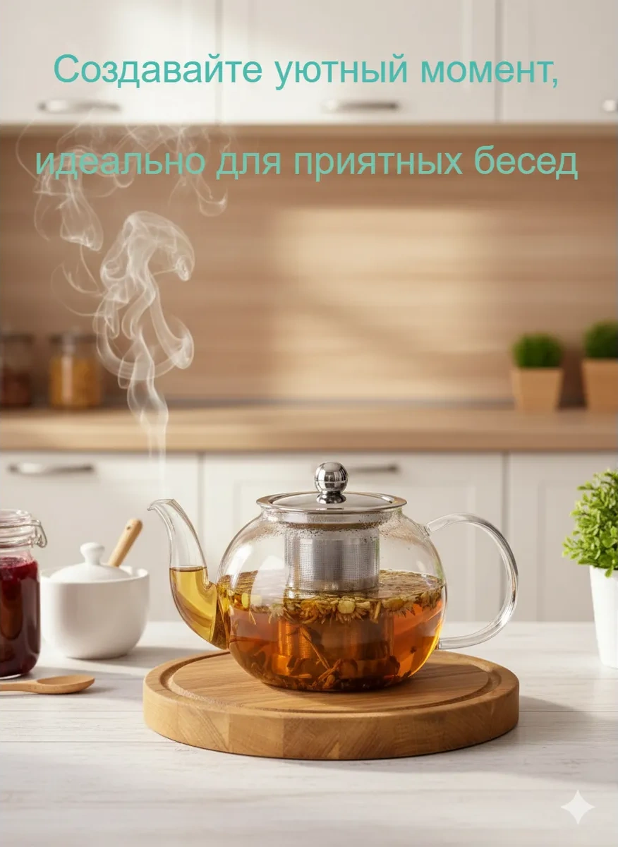 Cnglass 900 Ml Çıkarılabilir Filtreli Demlik Çaydanlık 310784712 Beyaz