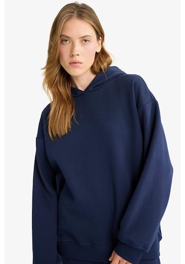 Defacto Relax Fit Kapüşonlu Basic Düz Kalın Sweatshirt D9935ax25wnnv251 Lacivert Defacto Relax Fit Kapüşonlu Basic Düz Kalın Sweatshirt D9935ax25wnnv251 Lacivert