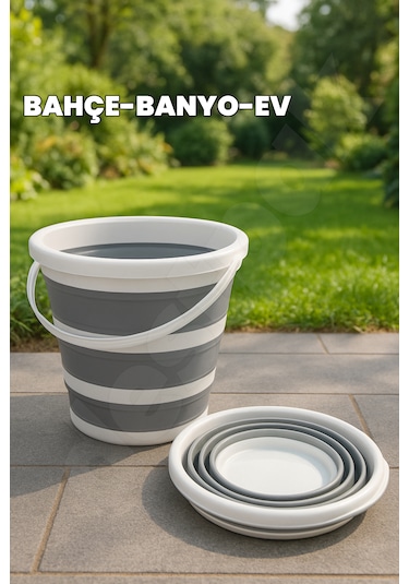 Yer Kaplamaz 13 Lt Katlanır Kova - Temizlik Kovası - Su Kovası