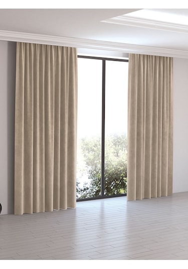 Bej Fon Perde 150x260 Bej