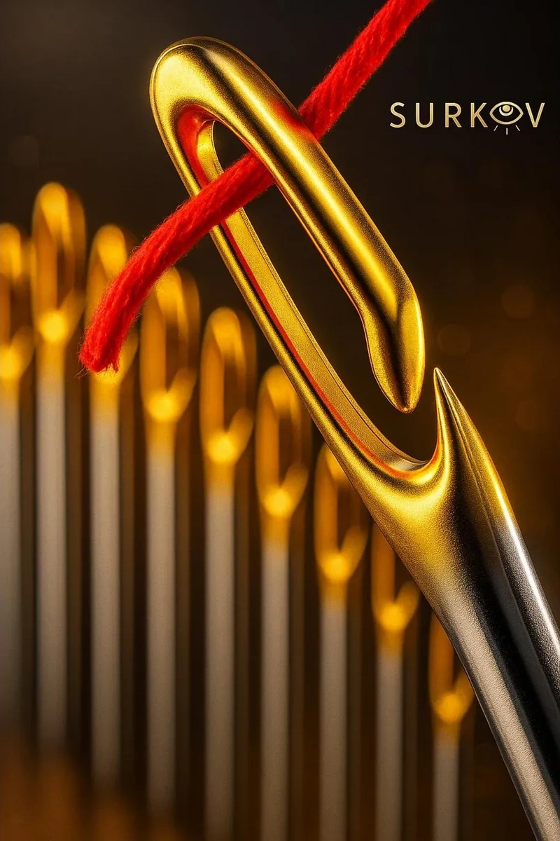 Surkov Yan Girişli 12'li Görme Engelli Dikiş İğnesi Seti 277636754