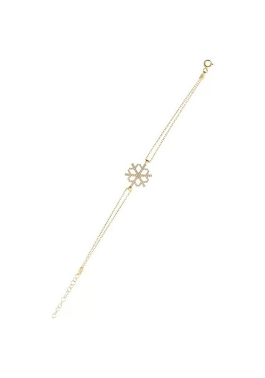 925 Ayar Gümüş Kar Tanesi Kadın Bileklik