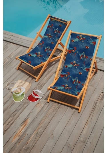 Bluehomeconcept Adawall Home Blue Superman Şezlong